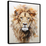 Powerful Lion S Stare Portrait - Beige Lion Wall Art