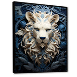 Lions Monochrome Guardian - Lion Canvas Wall Art