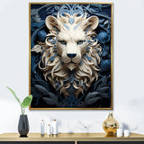 Lions Monochrome Guardian - Lion Canvas Wall Art