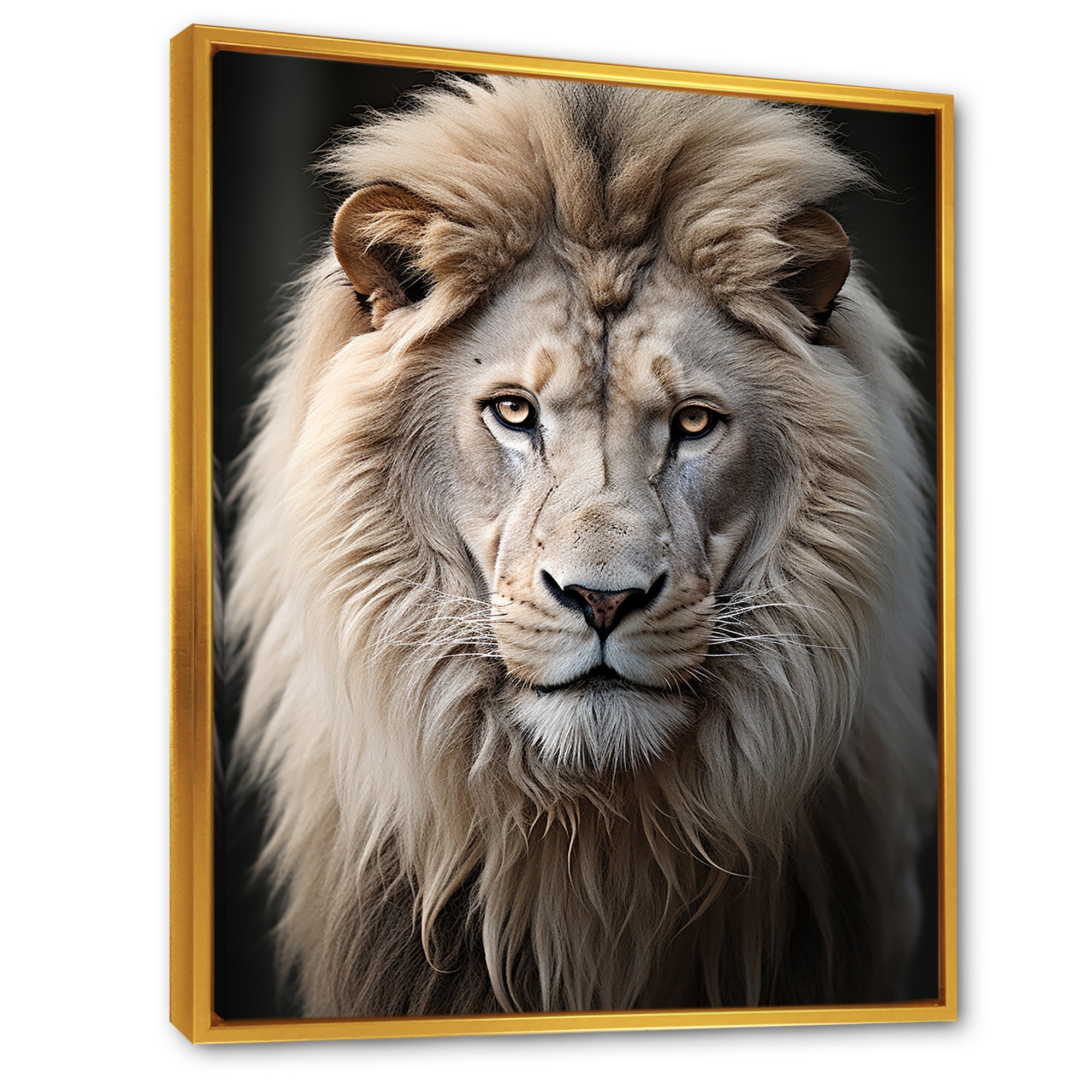 Lions Monochrome Photography - Lion Canvas Wall Art