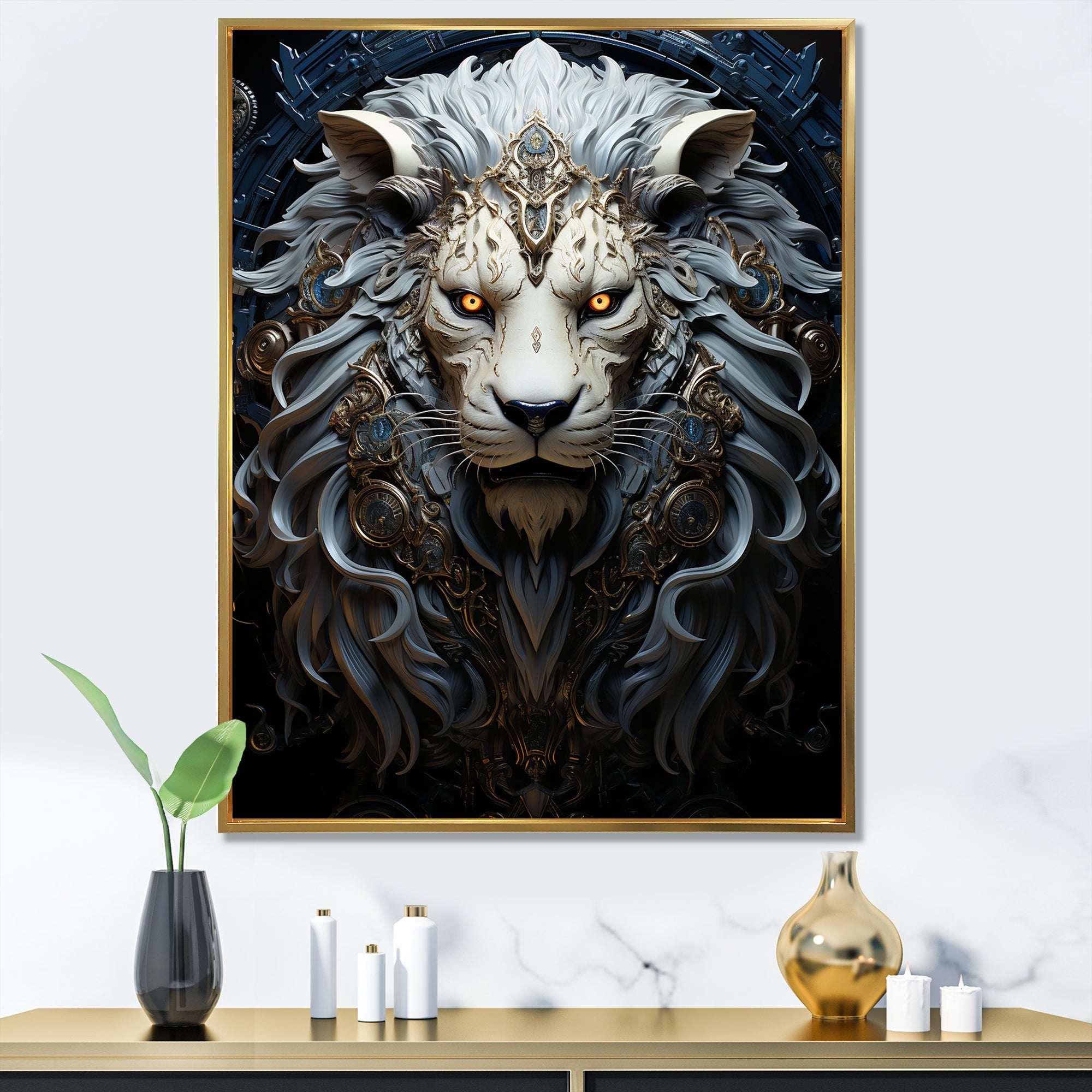 Lions Nocturnal Watch - Lion Wall Decor
