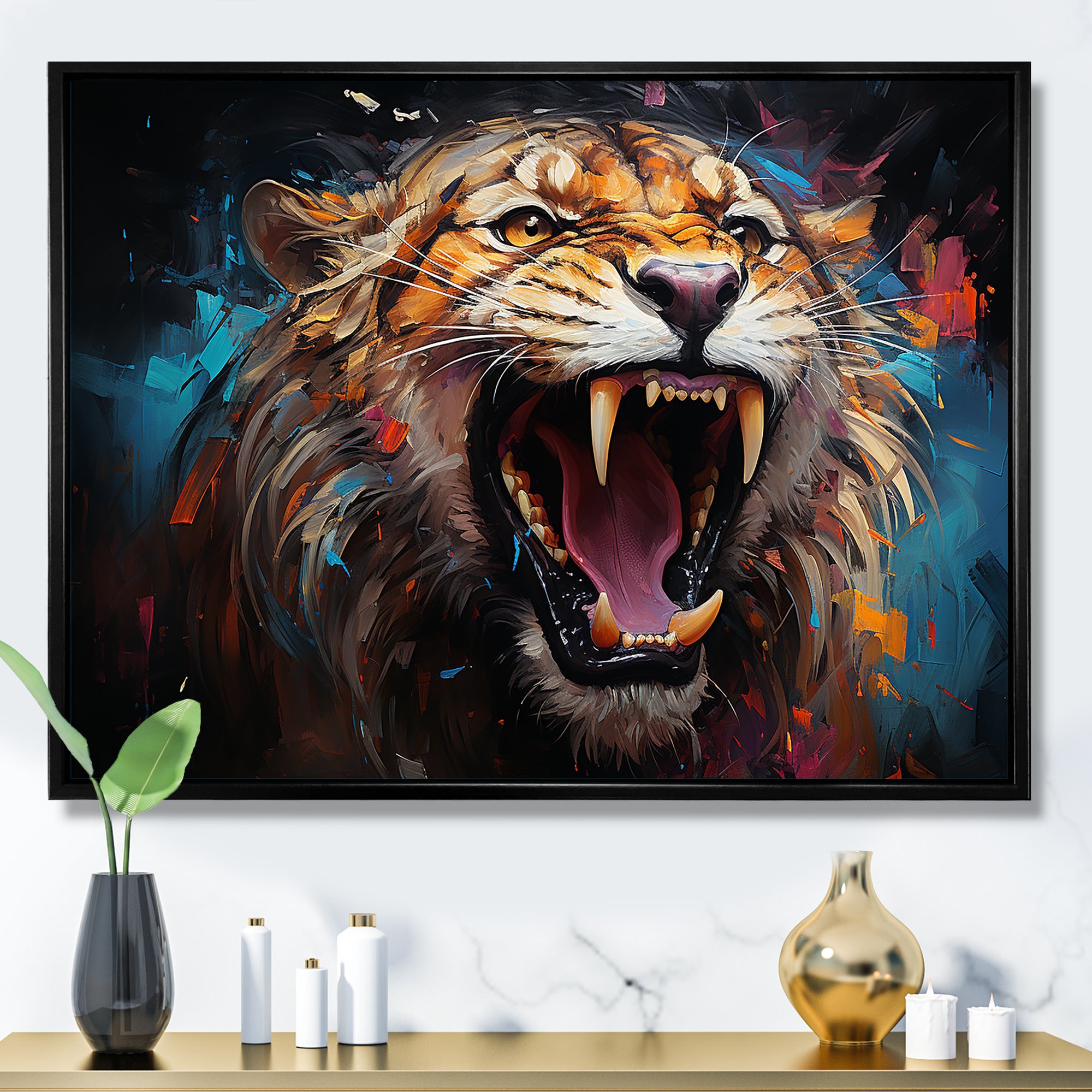 Lions Roaring Emotions - Lion Bedroom Wall Art