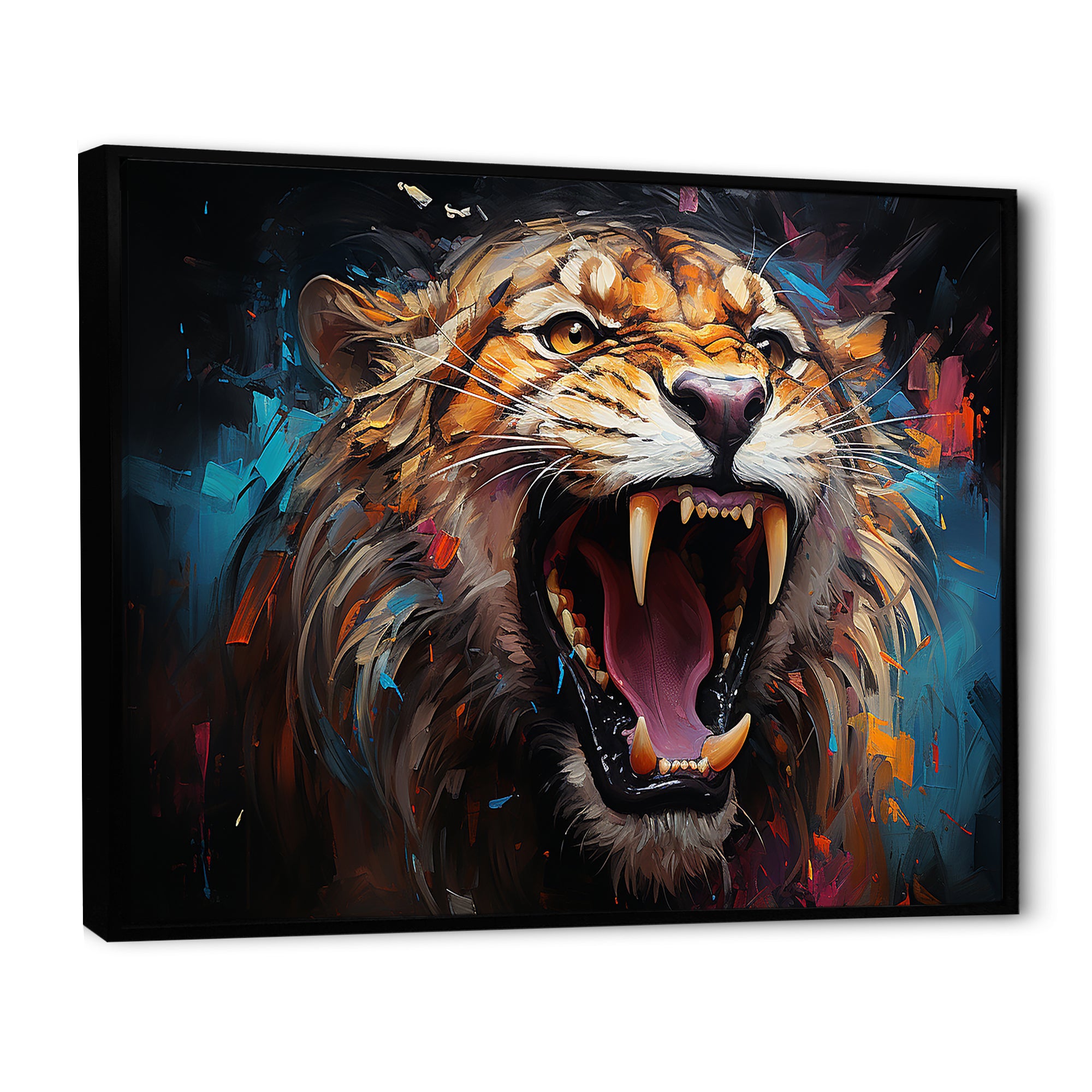 Lions Roaring Emotions - Lion Bedroom Wall Art
