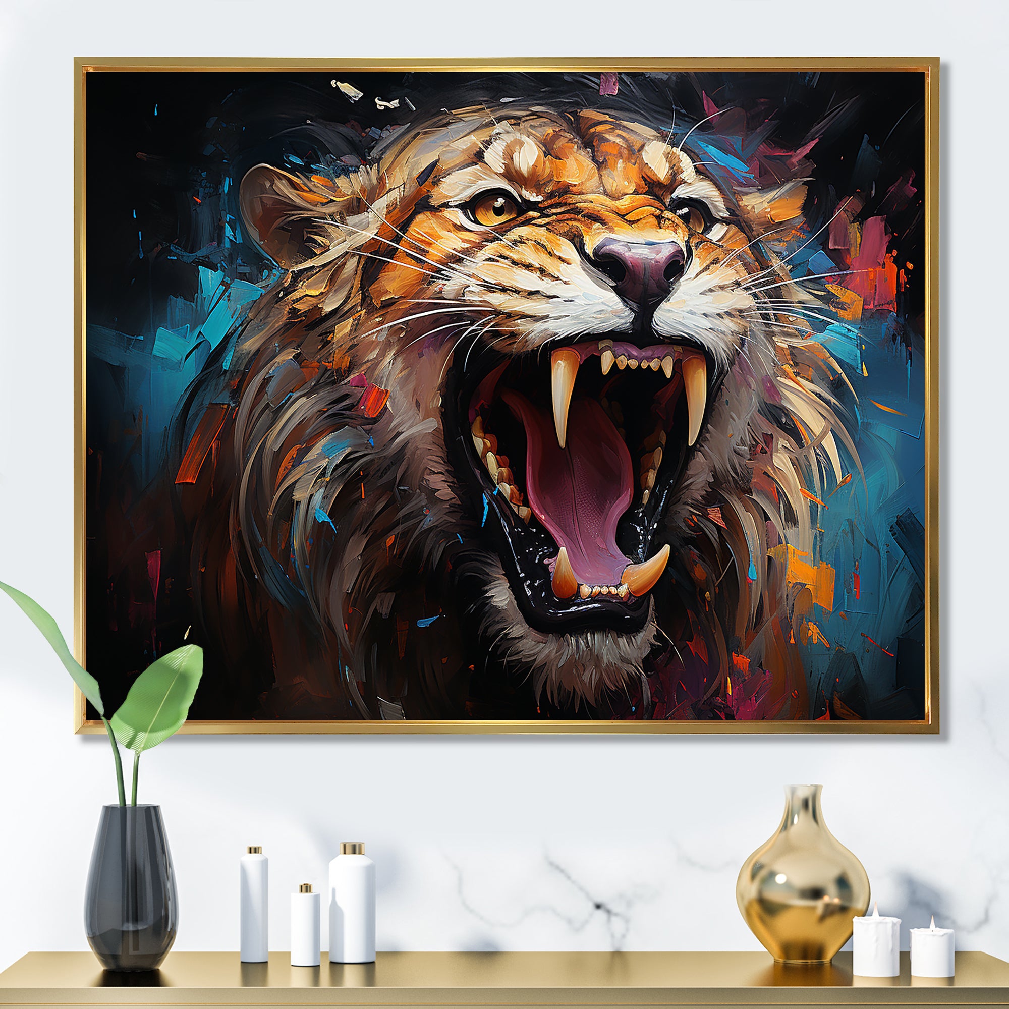 Lions Roaring Emotions - Lion Bedroom Wall Art