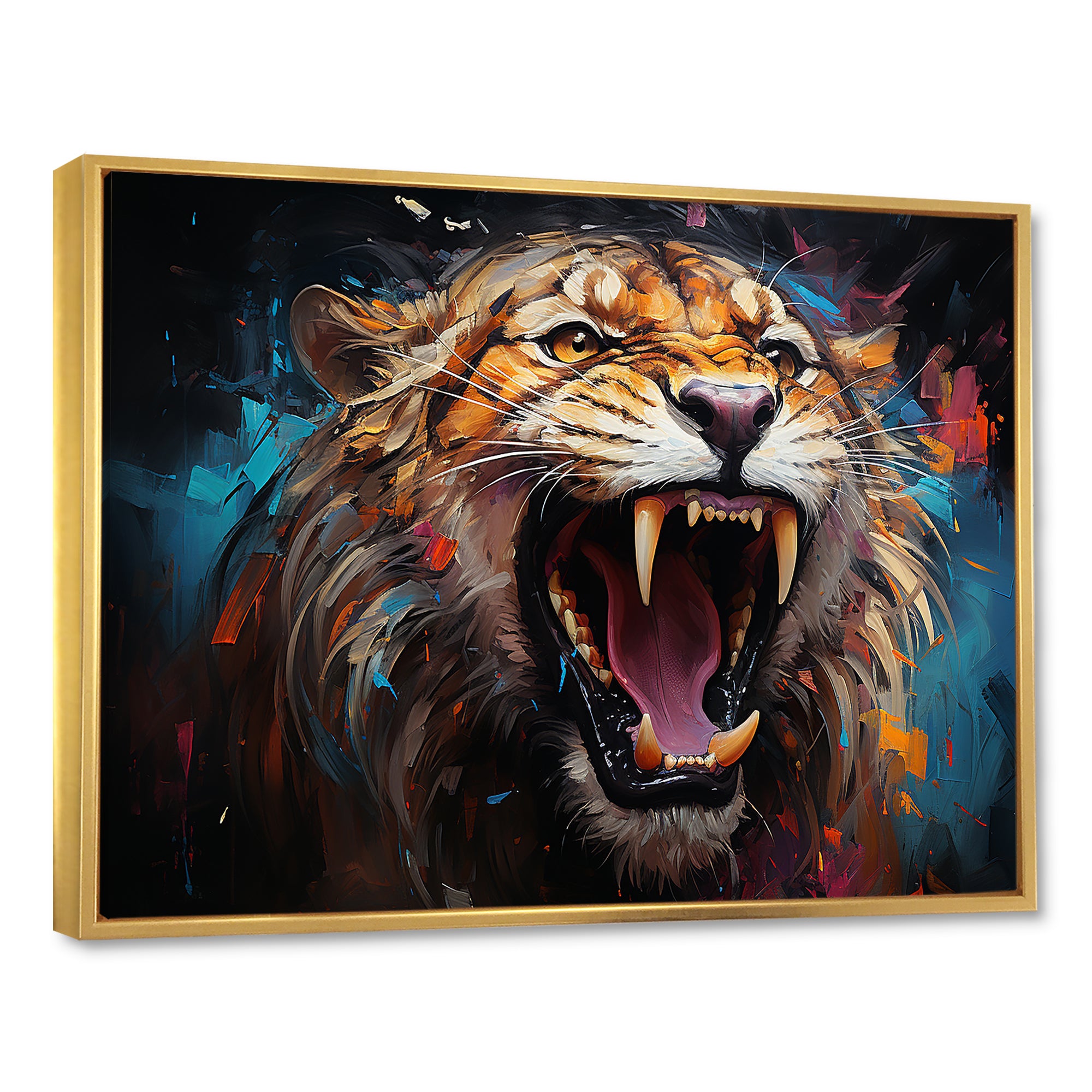 Lions Roaring Emotions - Lion Bedroom Wall Art