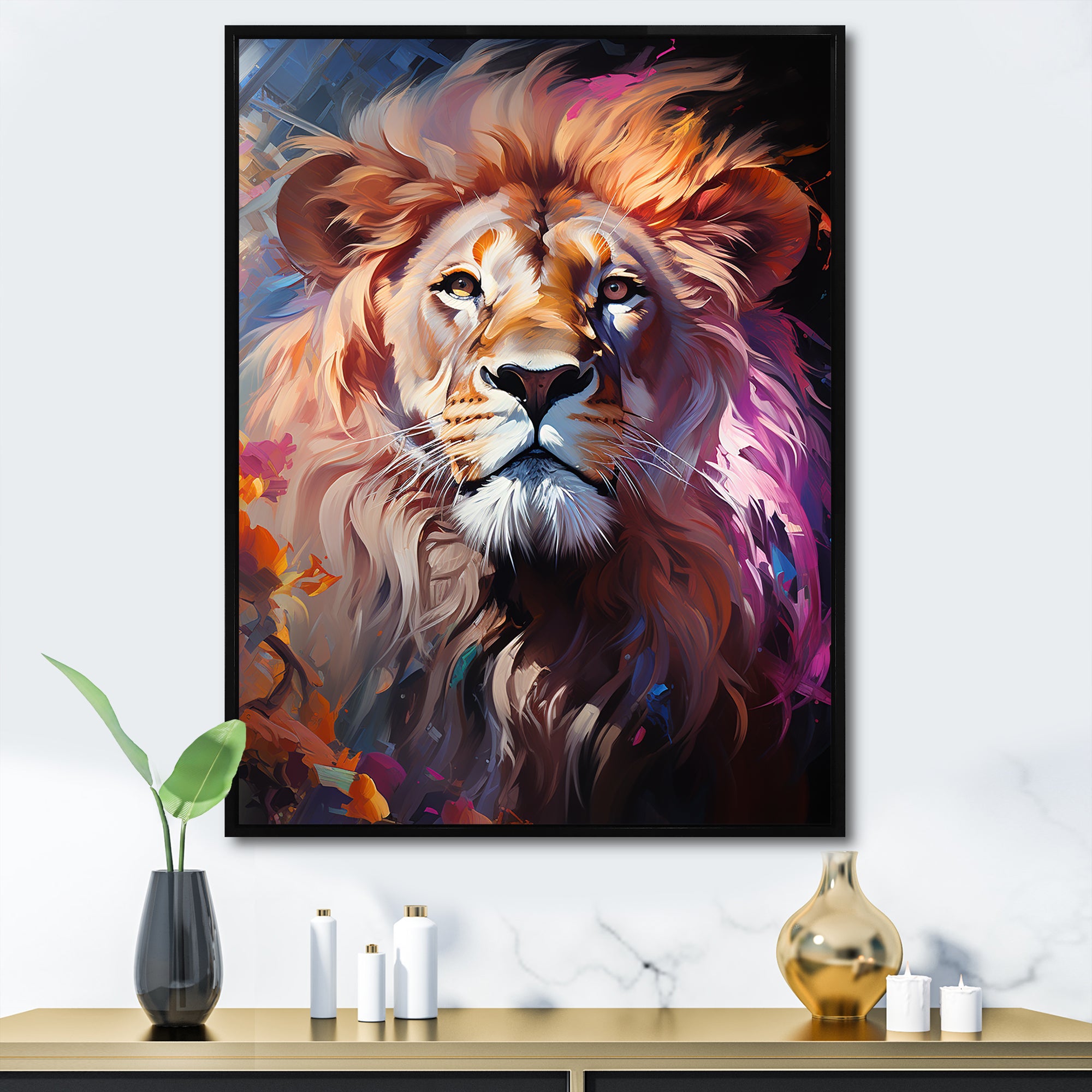 Lion Sun Kissed Mane Sovereign - Lion Wall Decor