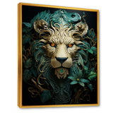 Lion Verdant Guardian - Lion Large Canvas Wall Art