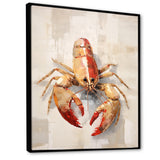 Grazing Lobster - Lobster Framed Canvas Art
