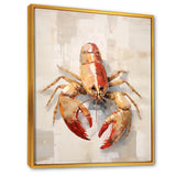 Grazing Lobster - Lobster Framed Canvas Art