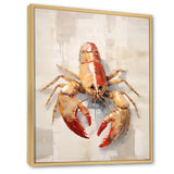 Grazing Lobster - Lobster Framed Canvas Art