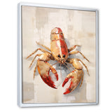 Grazing Lobster - Lobster Framed Canvas Art