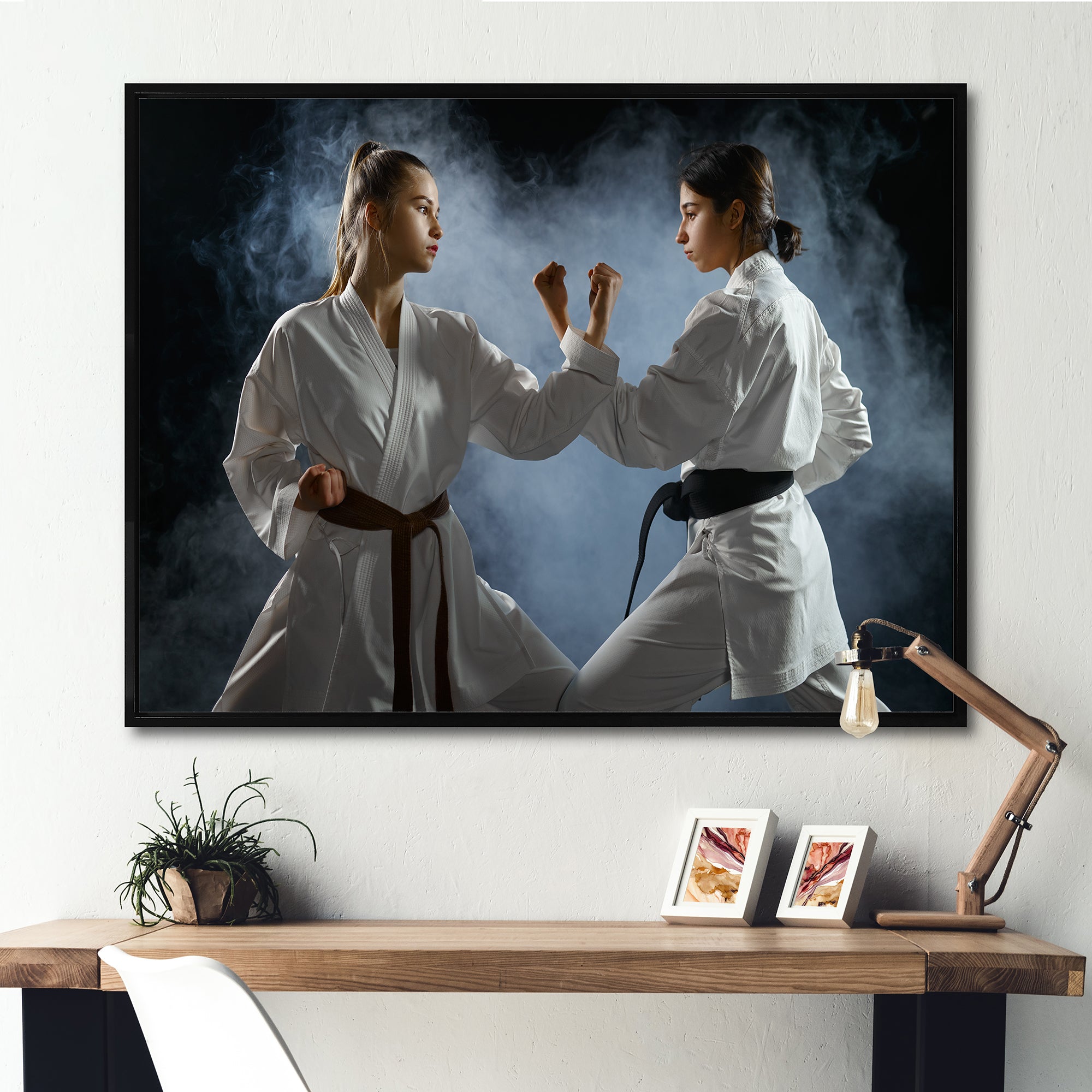Women Martial Arts Fight Training Studio - Martial Arts Canvas Wall Art