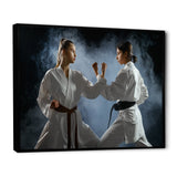 Women Martial Arts Fight Training Studio - Martial Arts Canvas Wall Art