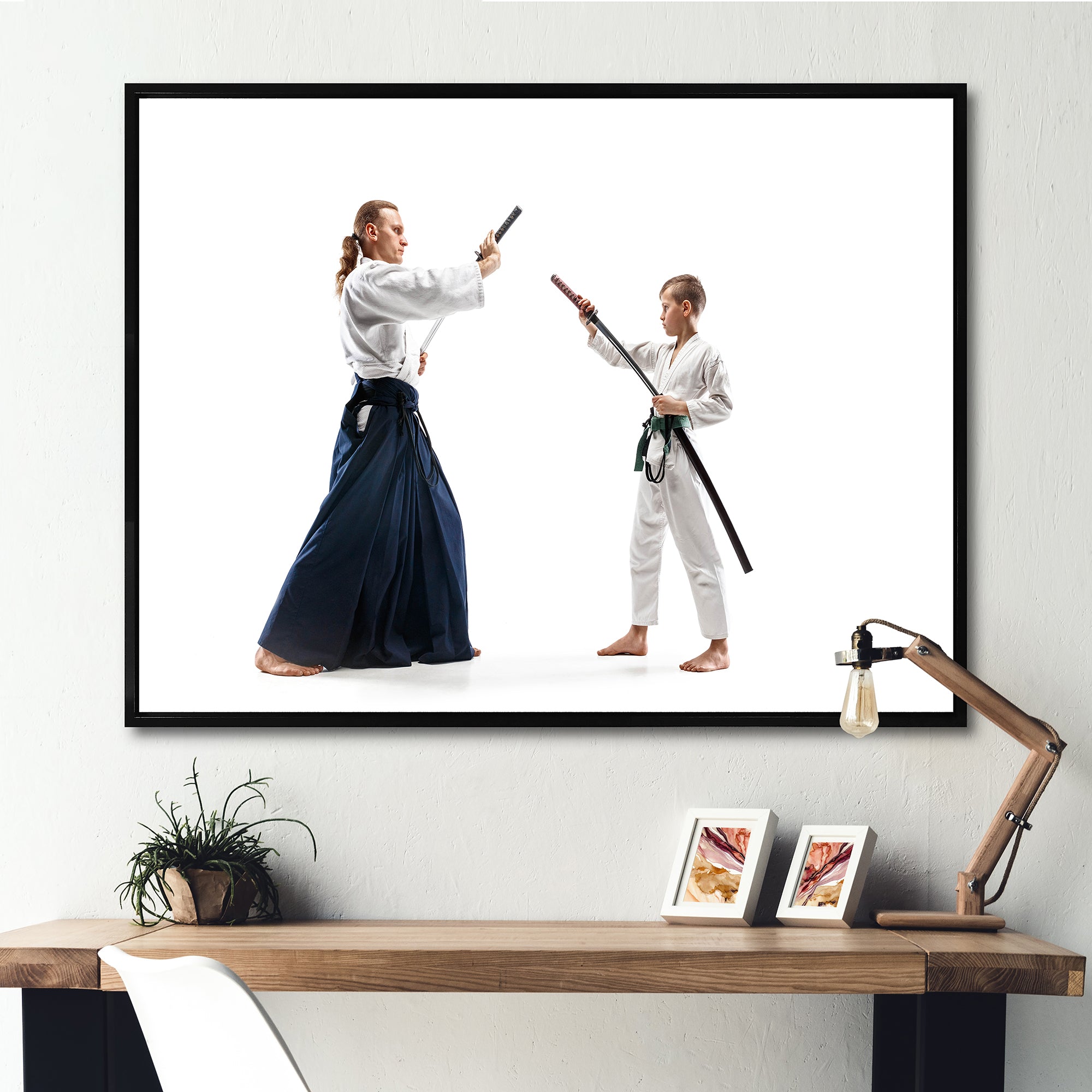 Martial Arts Teen Boy Fight Training Studio - Martial Arts Canvas Wall Art