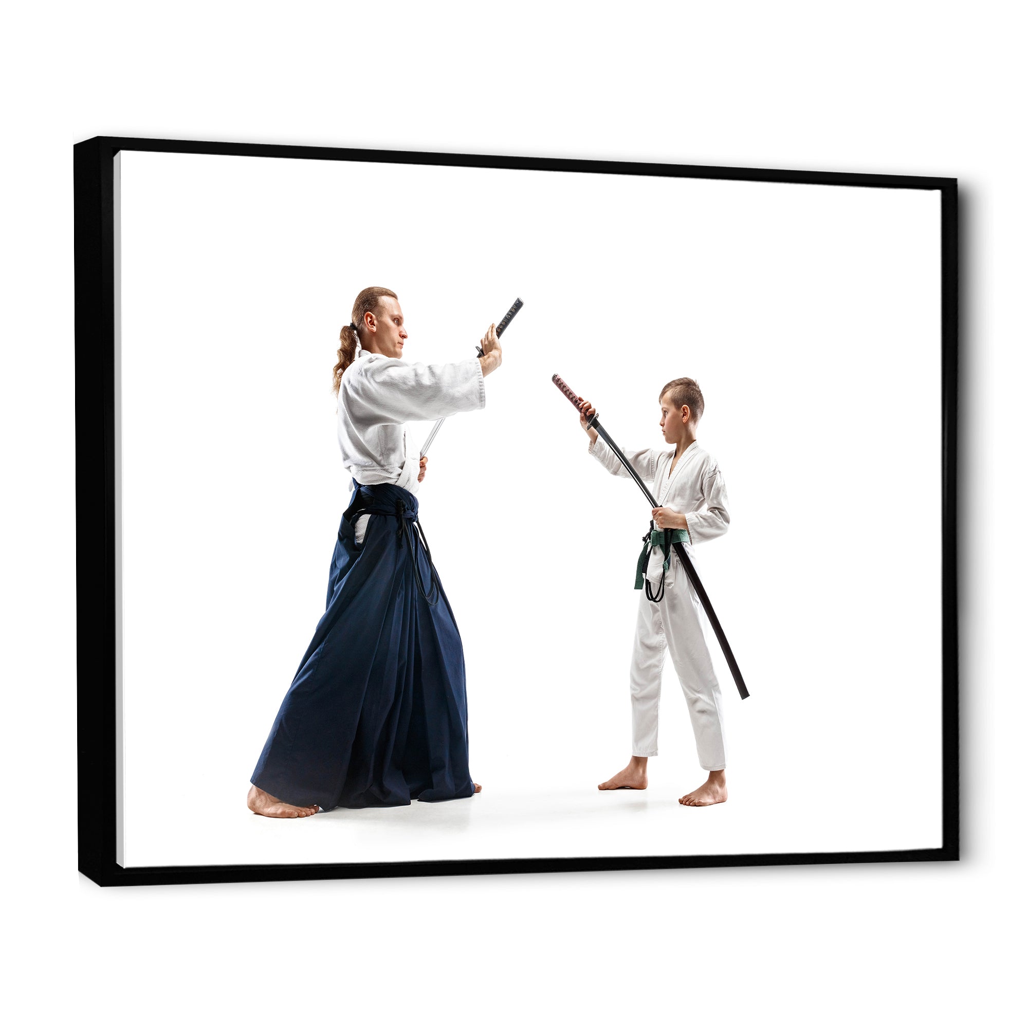 Martial Arts Teen Boy Fight Training Studio - Martial Arts Canvas Wall Art