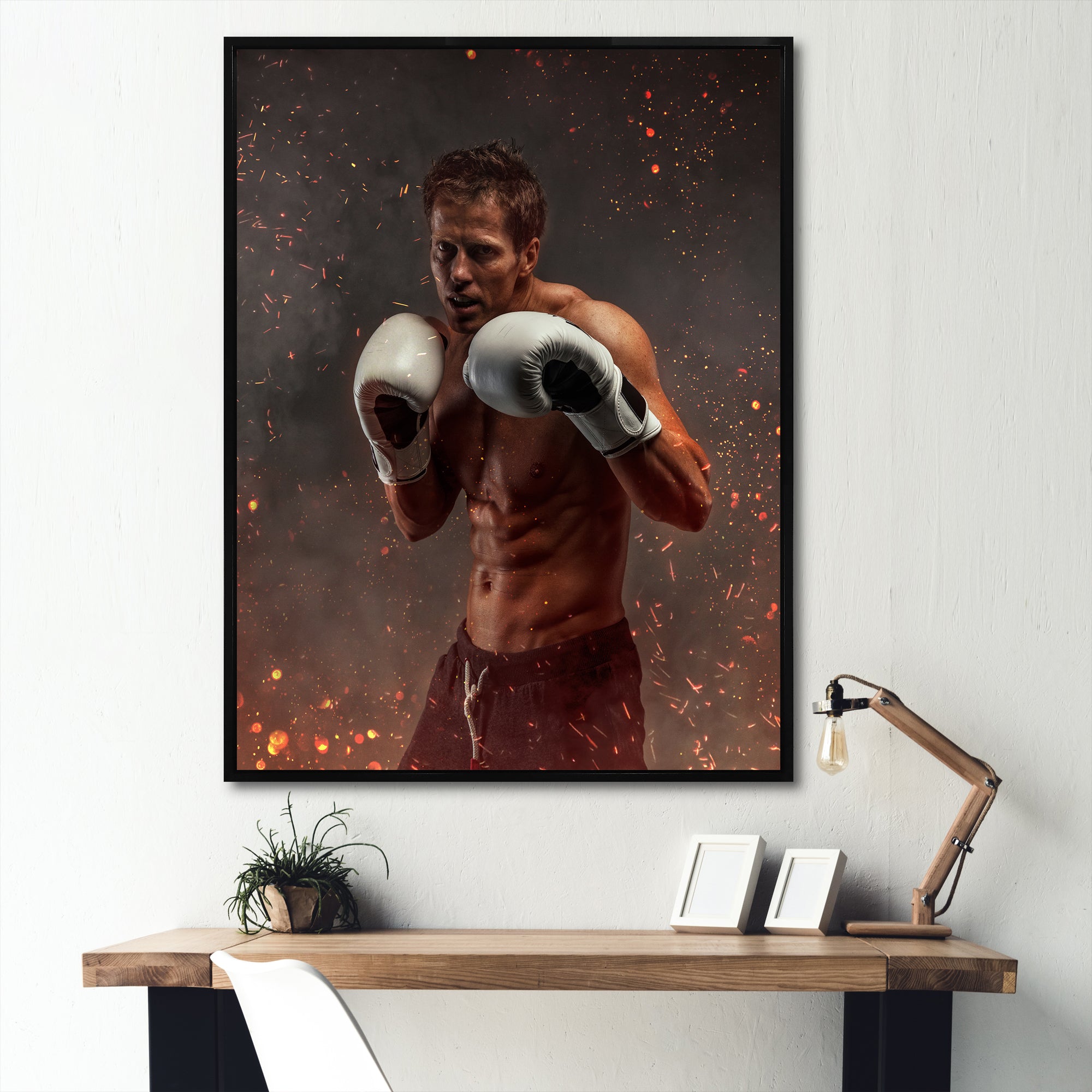 Portrait Martial Arts Fighter - Martial Arts Canvas Wall Art