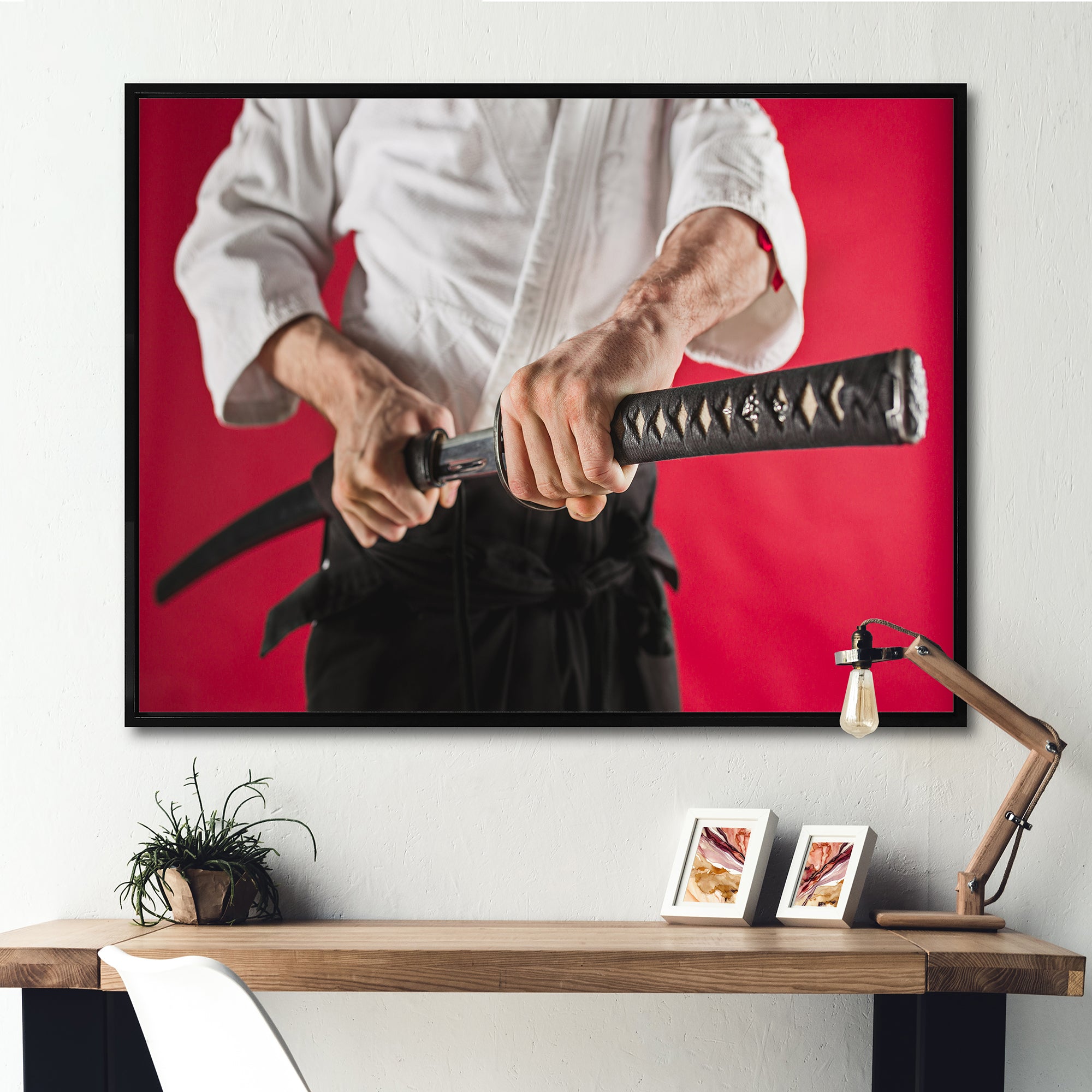 Man Training Aikido Martial Arts Studio - Martial Arts Canvas Wall Art