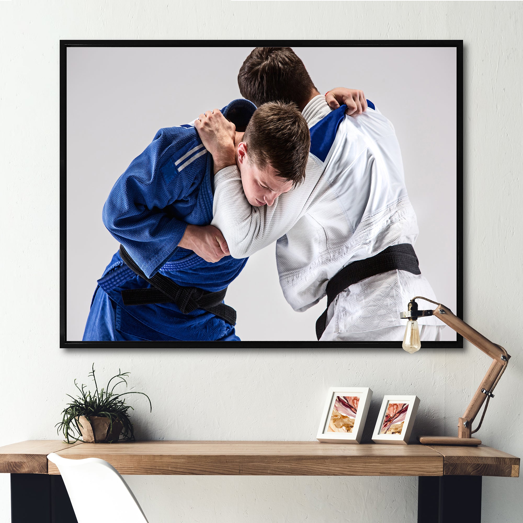 Fighting Judokas Martial Arts - Martial Arts Canvas Wall Art