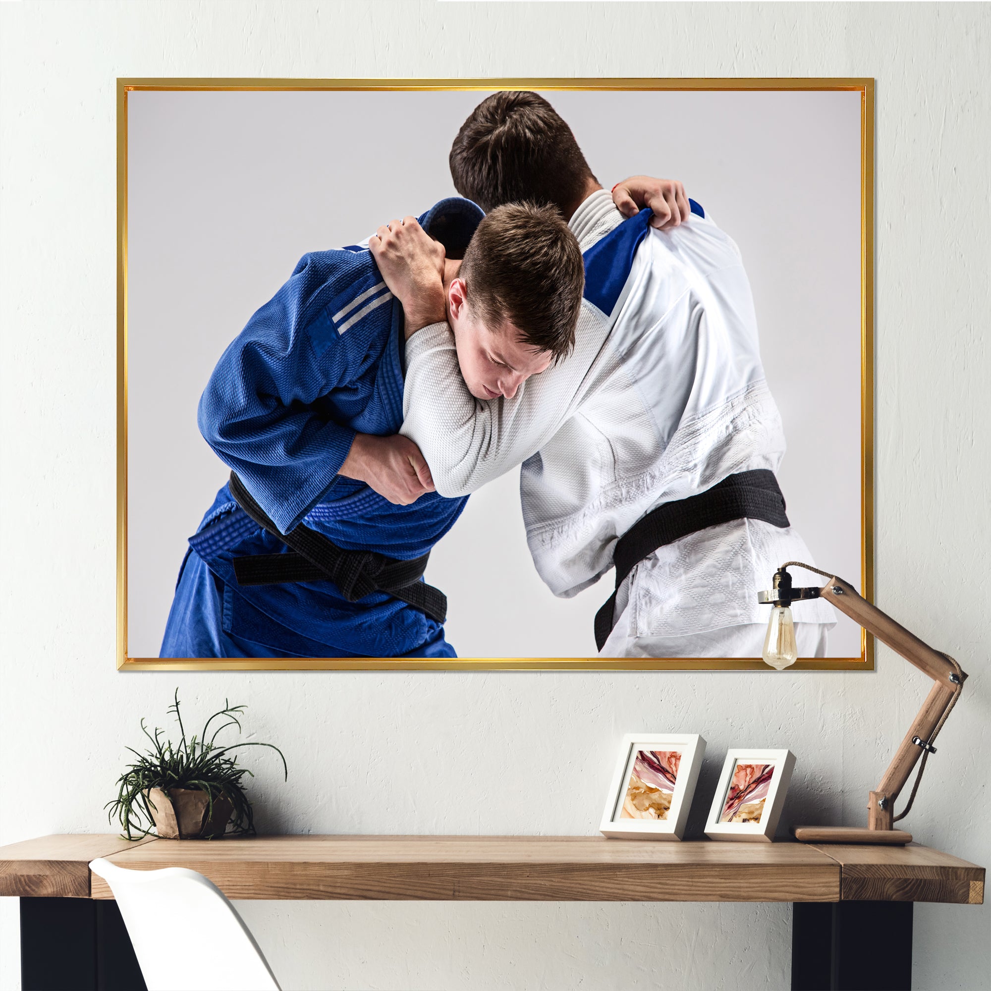 Fighting Judokas Martial Arts - Martial Arts Canvas Wall Art