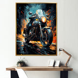 Classic Lavish Motor Bike - Motorcycle Canvas Wall Art