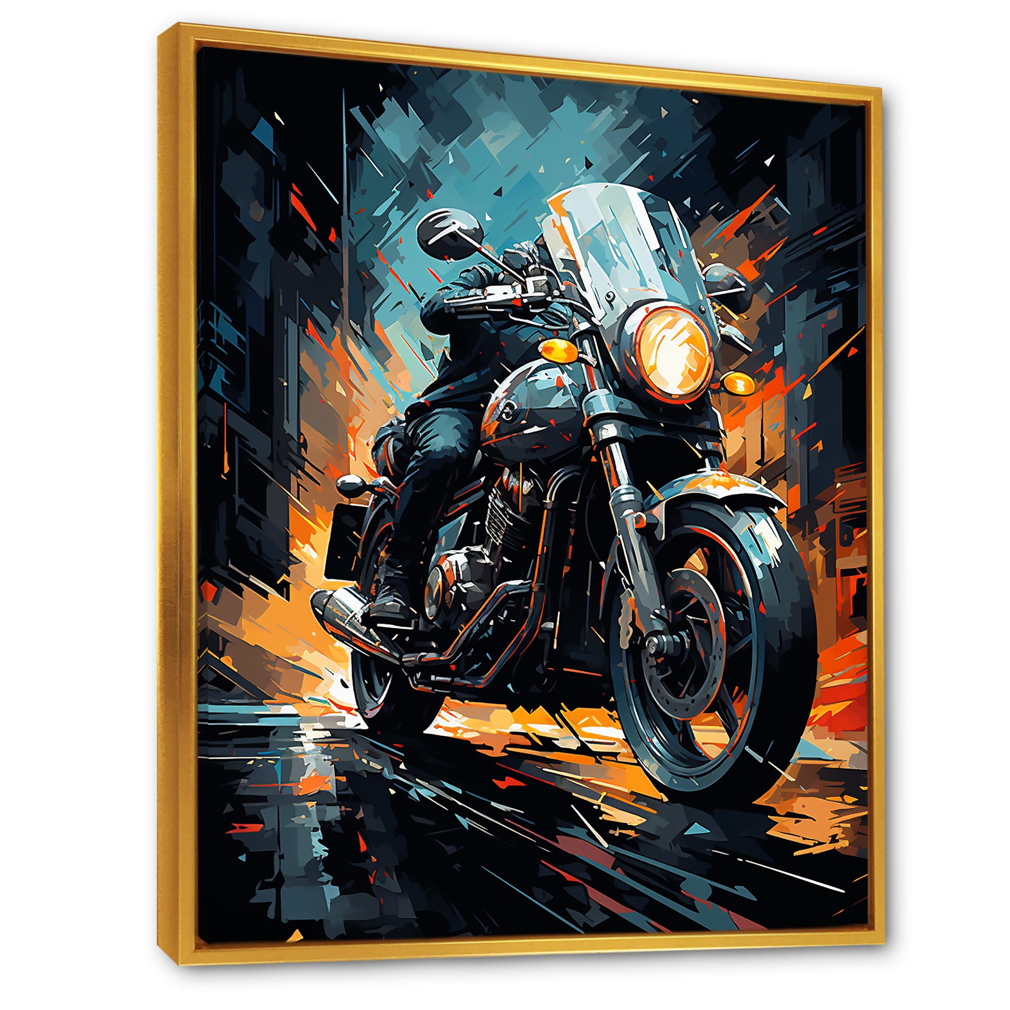 Classic Lavish Motor Bike - Motorcycle Canvas Wall Art