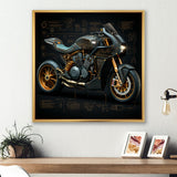 Classic Lavish Motorcycle - Motorcycle Canvas Wall Art