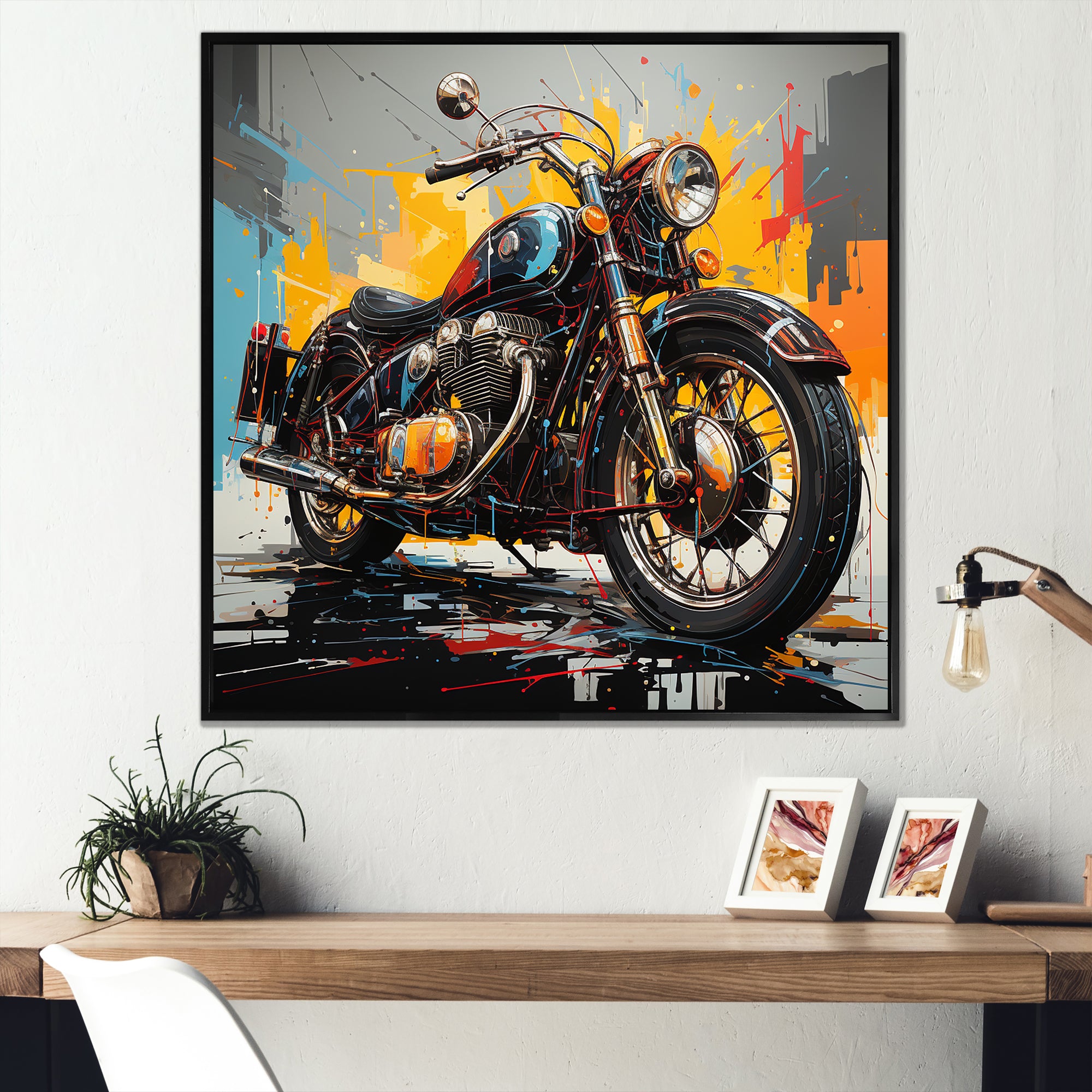 Motorcycle Dreams On The Road - Motorcycle Canvas Wall Art