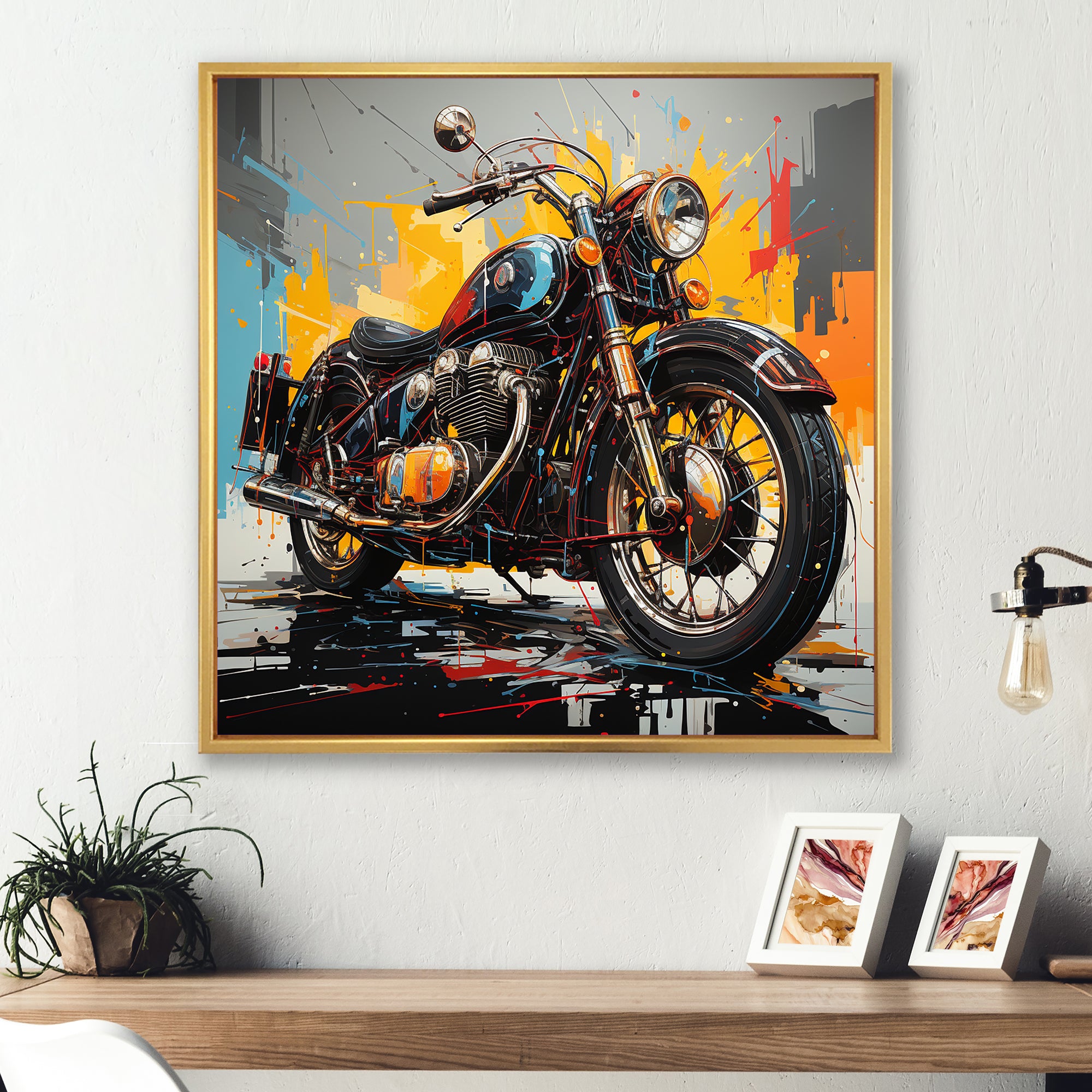 Motorcycle Dreams On The Road - Motorcycle Canvas Wall Art