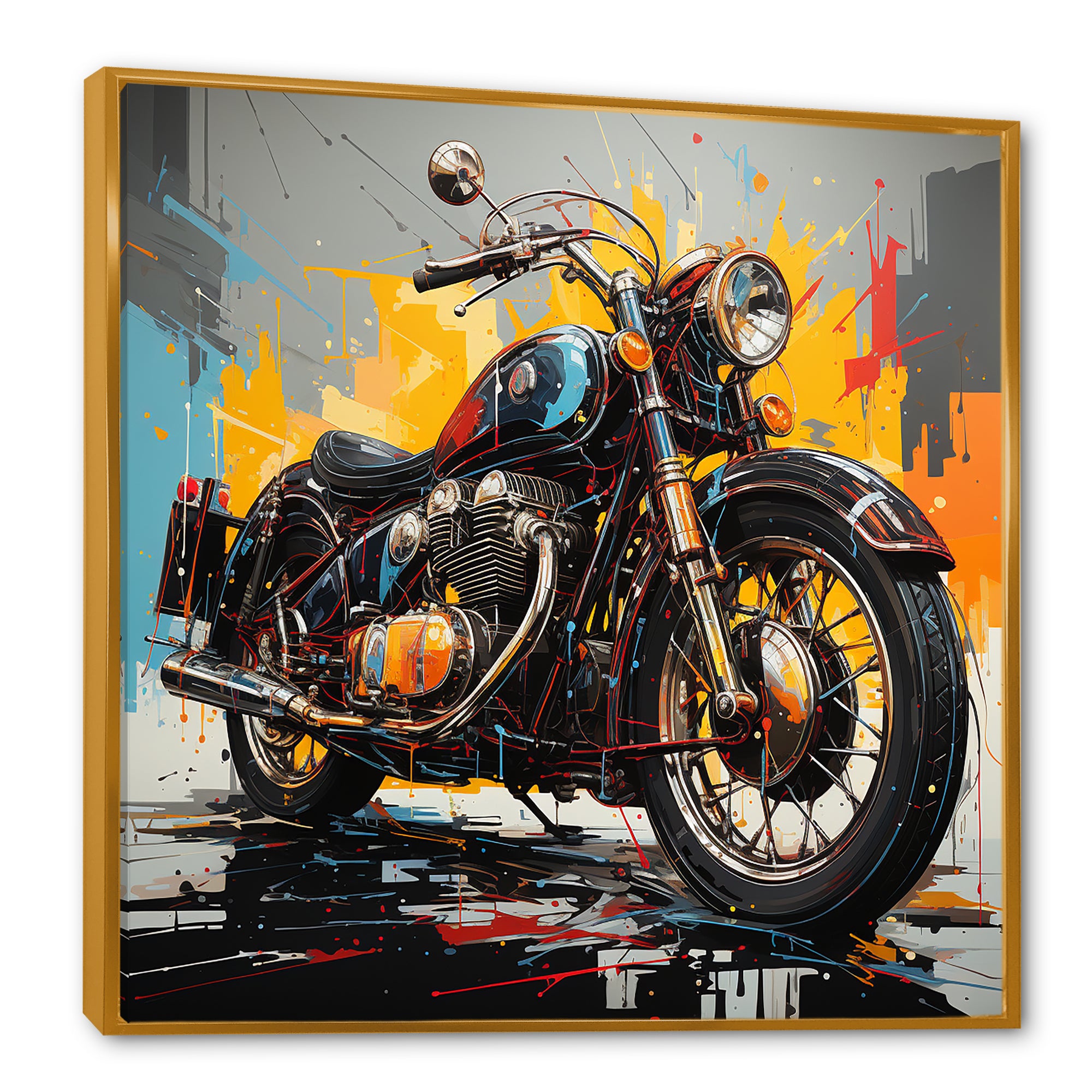 Motorcycle Dreams On The Road - Motorcycle Canvas Wall Art