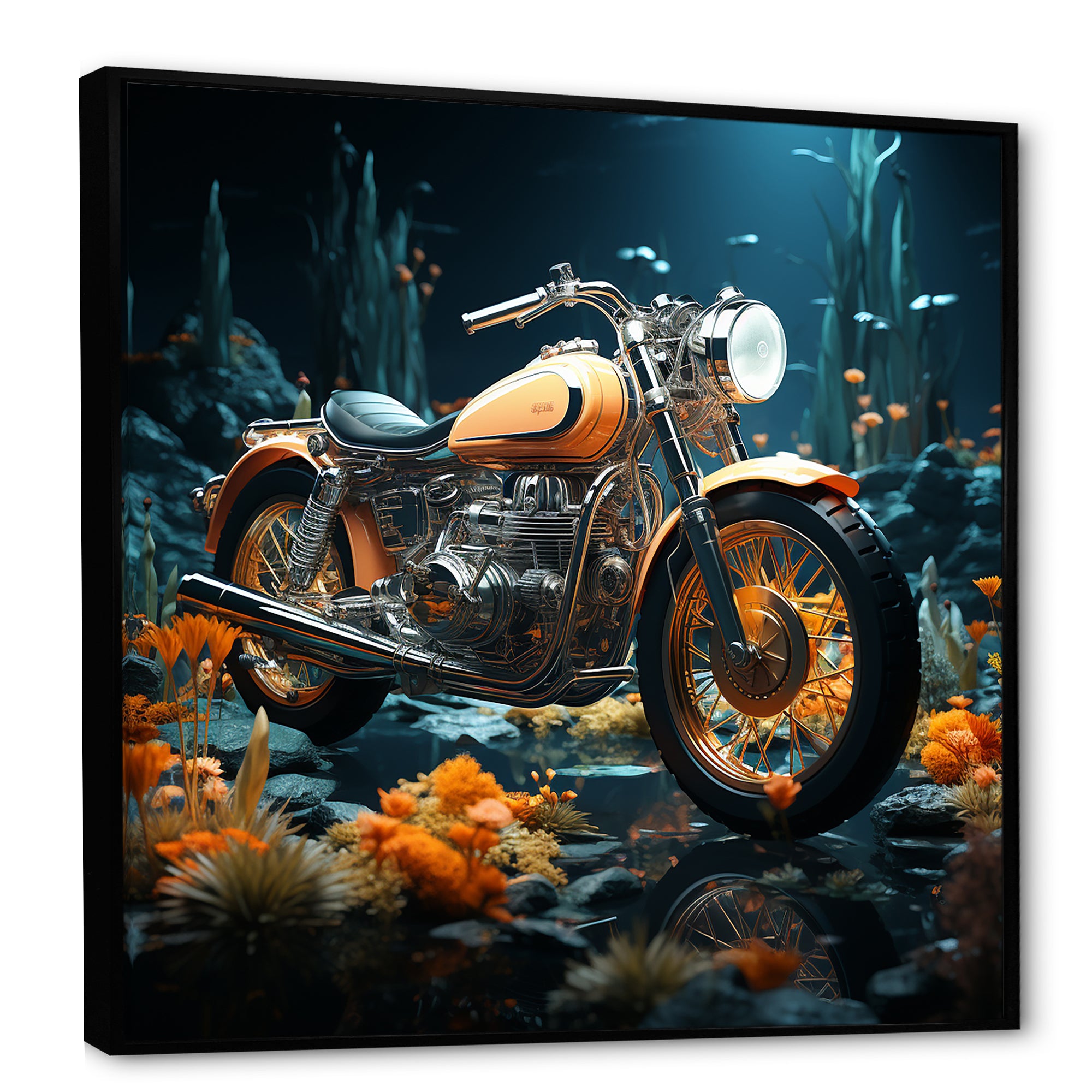Rustic Motorcycle Bike Memory - Motorcycle Canvas Wall Art