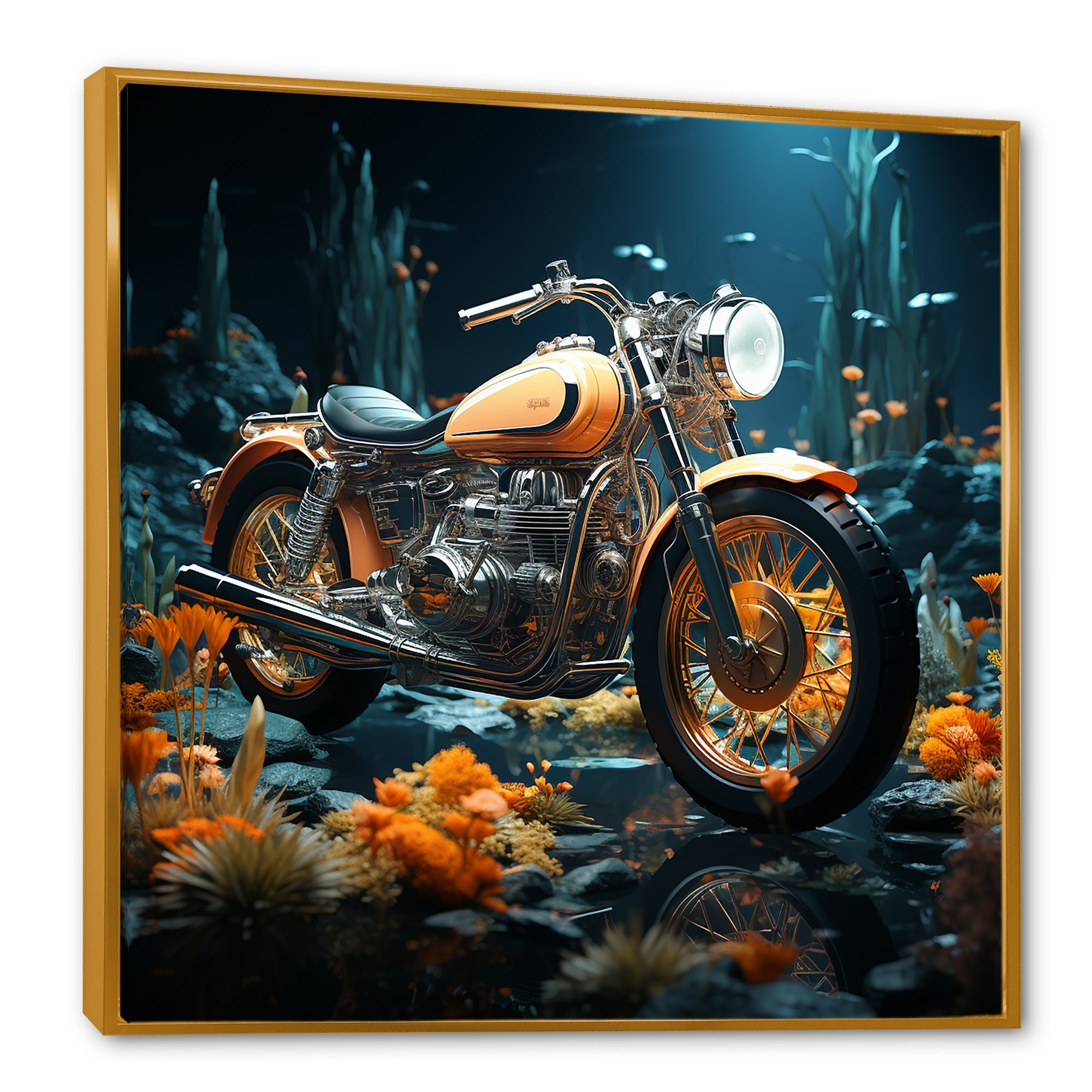 Rustic Motorcycle Bike Memory - Motorcycle Canvas Wall Art