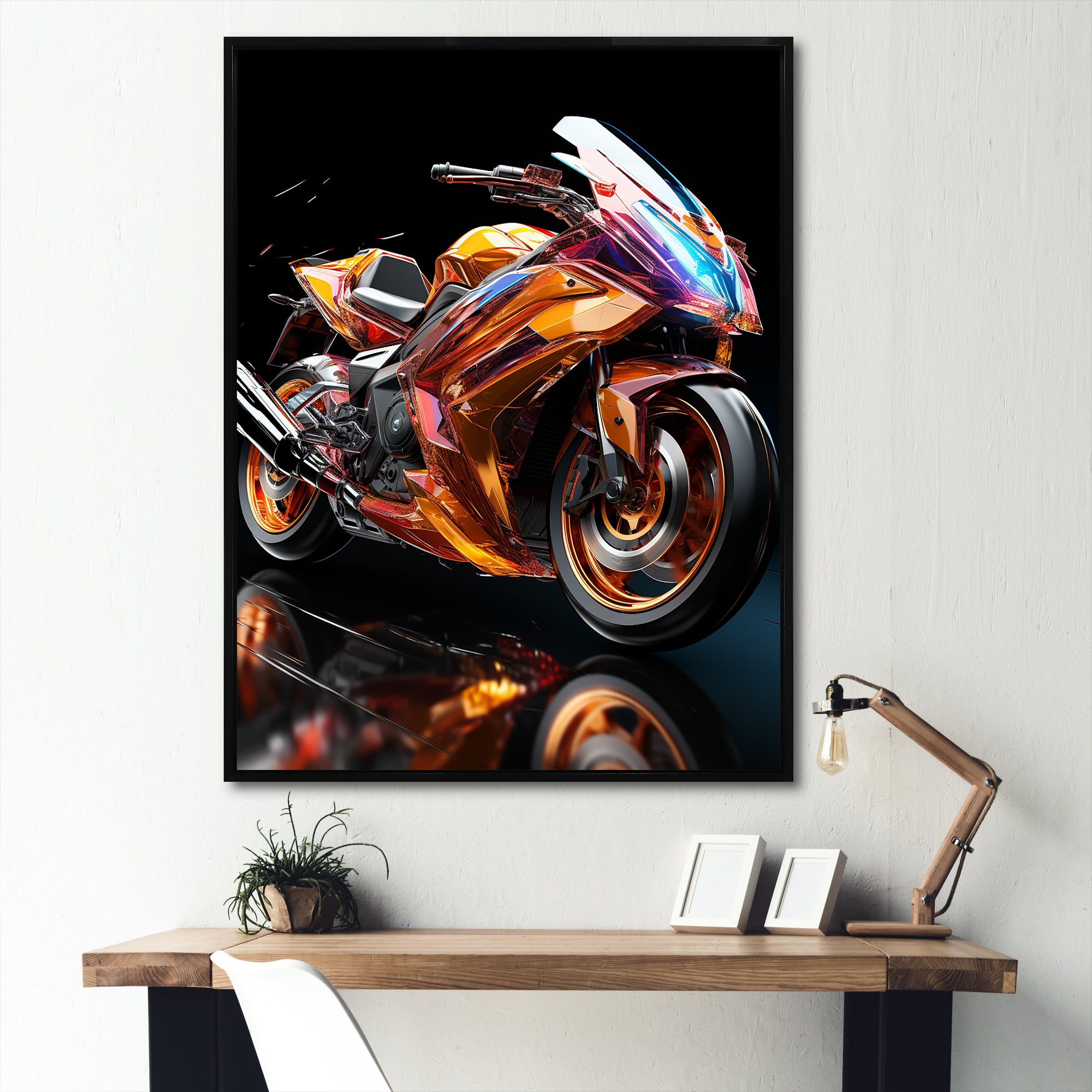 A Speed Motorcycle Adventure - Motorcycle Canvas Wall Art