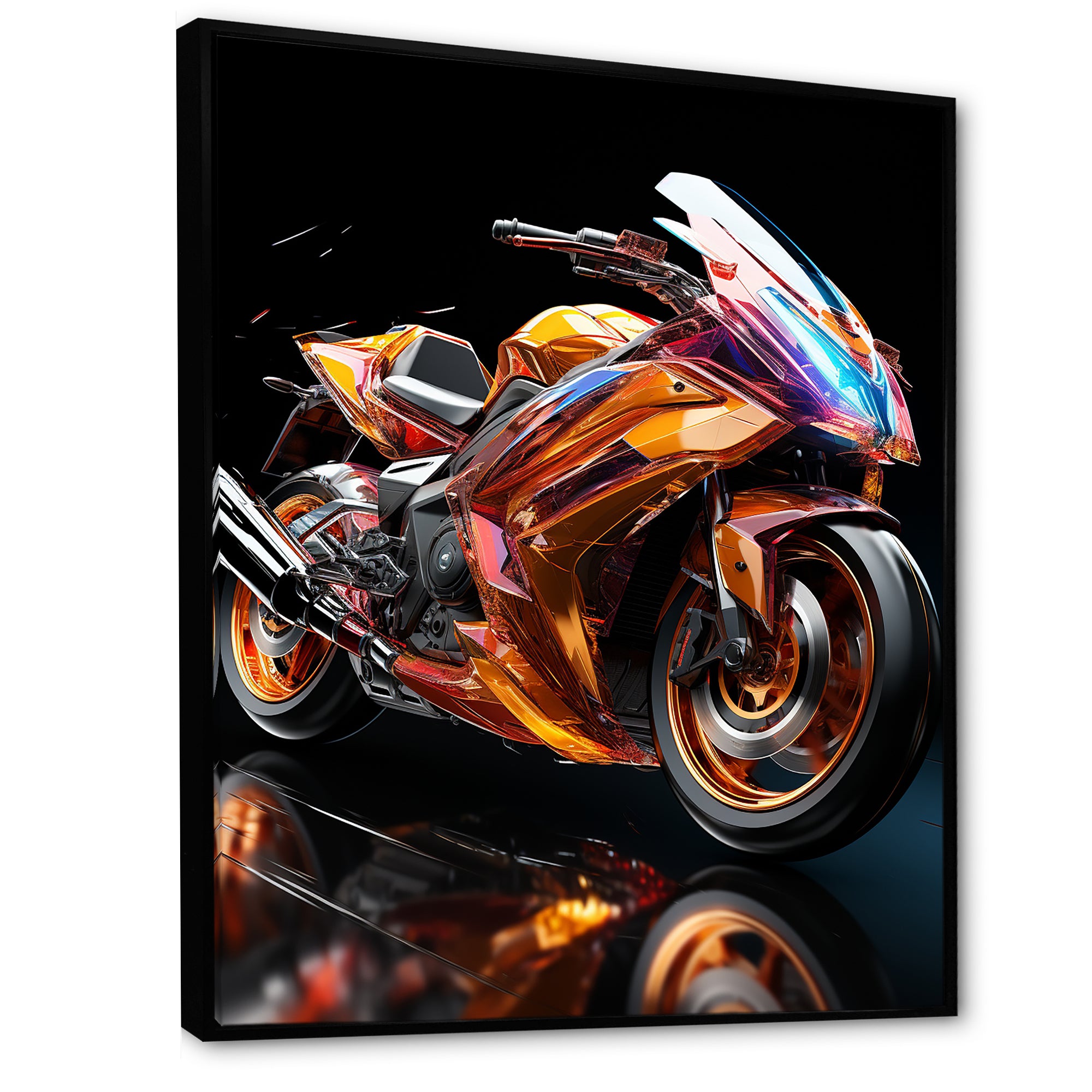 A Speed Motorcycle Adventure - Motorcycle Canvas Wall Art