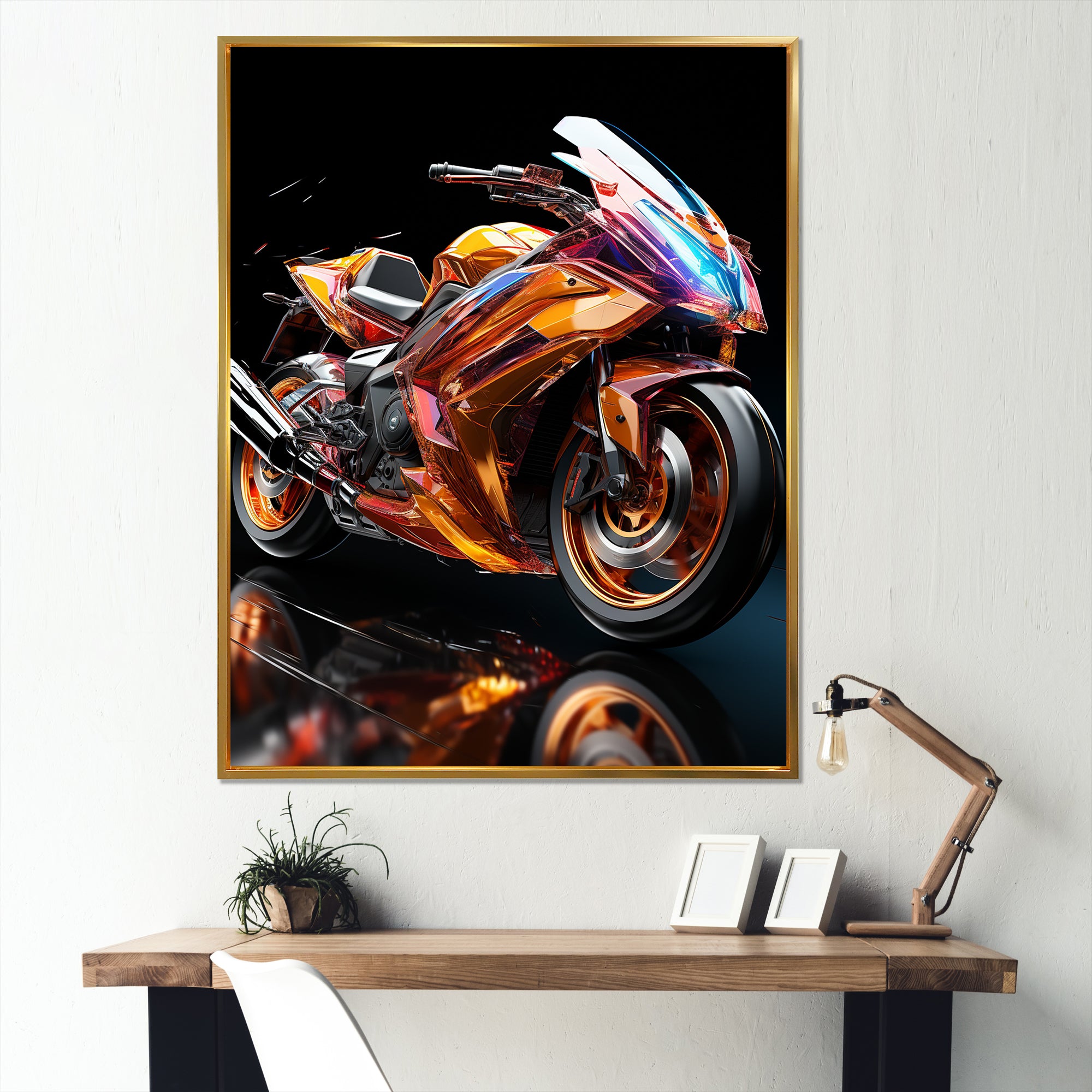 A Speed Motorcycle Adventure - Motorcycle Canvas Wall Art