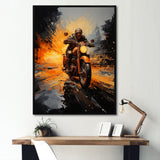 Yellow Dirt Bike Adventure - Motorcycle Canvas Wall Art