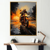 Yellow Dirt Bike Adventure - Motorcycle Canvas Wall Art