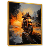 Yellow Dirt Bike Adventure - Motorcycle Canvas Wall Art