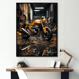Yellow Dirt Bike Elegance - Motorcycle Canvas Wall Art