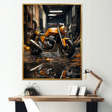 Yellow Dirt Bike Elegance - Motorcycle Canvas Wall Art