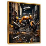 Yellow Dirt Bike Elegance - Motorcycle Canvas Wall Art
