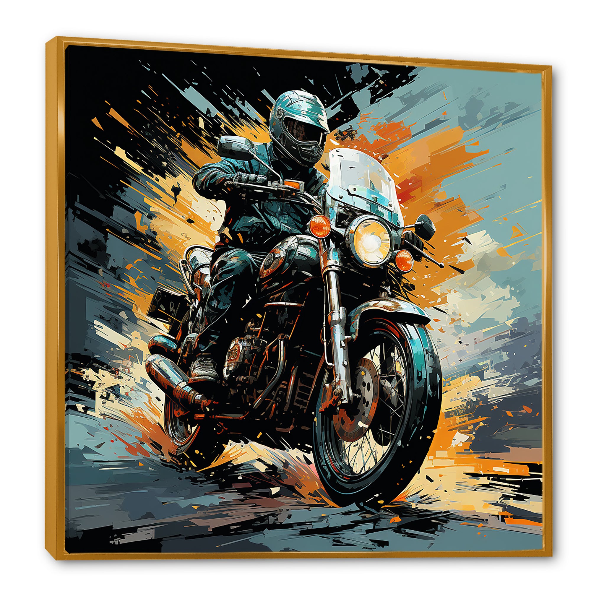 Dirt Bike Motorcycle Matrix - Motorcycle Canvas Wall Art