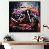 Expressionist Motor Adventure - Motorcycle Canvas Wall Art