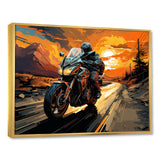 Expressionist Motorcycle Ride - Motorcycle Canvas Wall Art