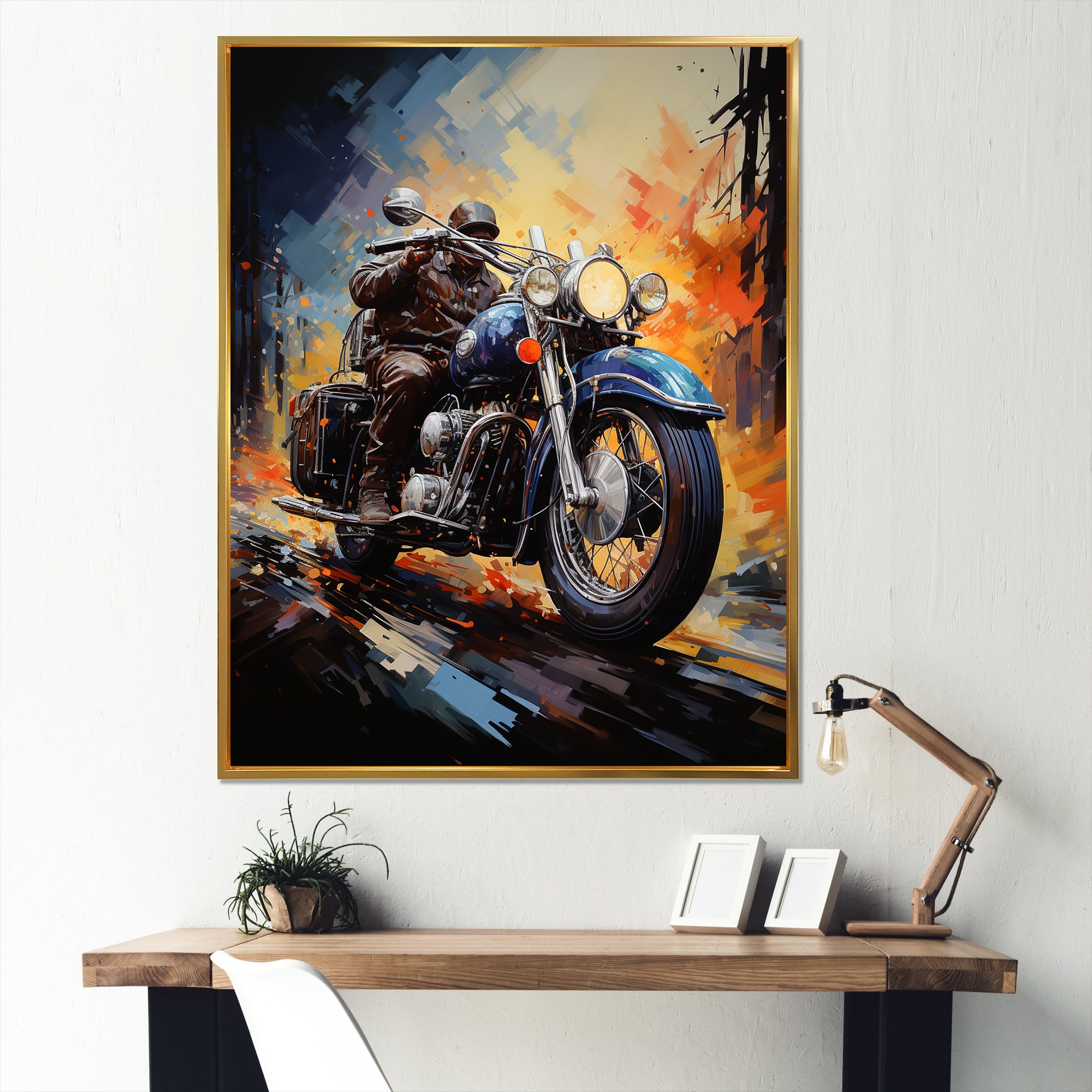 Fantasy Motorcycle Odyssey - Motorcycle Canvas Wall Art