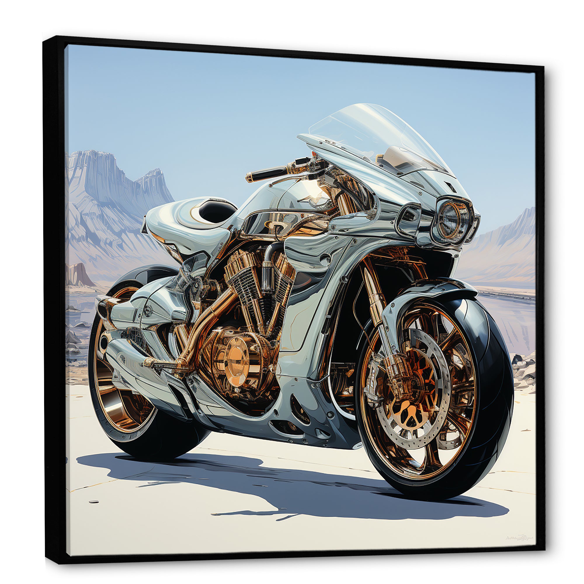 Futuristic Speedster - Motorcycle Canvas Wall Art