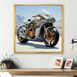 Futuristic Speedster - Motorcycle Canvas Wall Art
