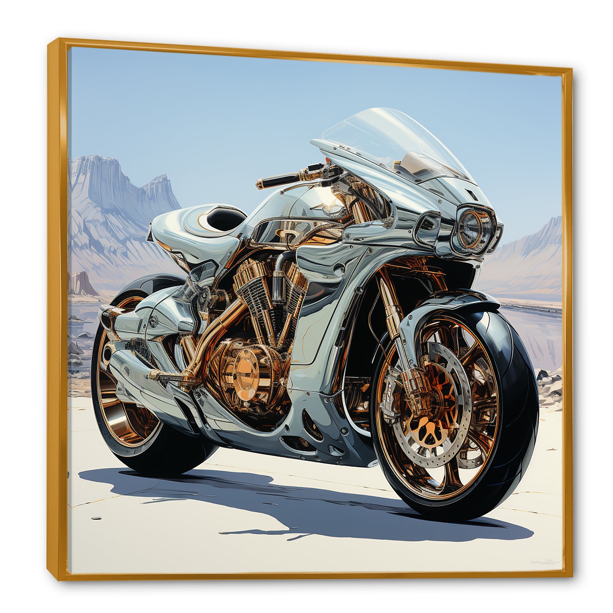 Futuristic Speedster - Motorcycle Canvas Wall Art