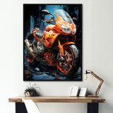 Geometric Bike Essence - Motorcycle Canvas Wall Art