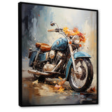 Impressionist Bike Ride - Motorcycle Canvas Wall Art
