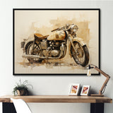 Minimalism Motorcycle - Motorcycle Canvas Wall Art